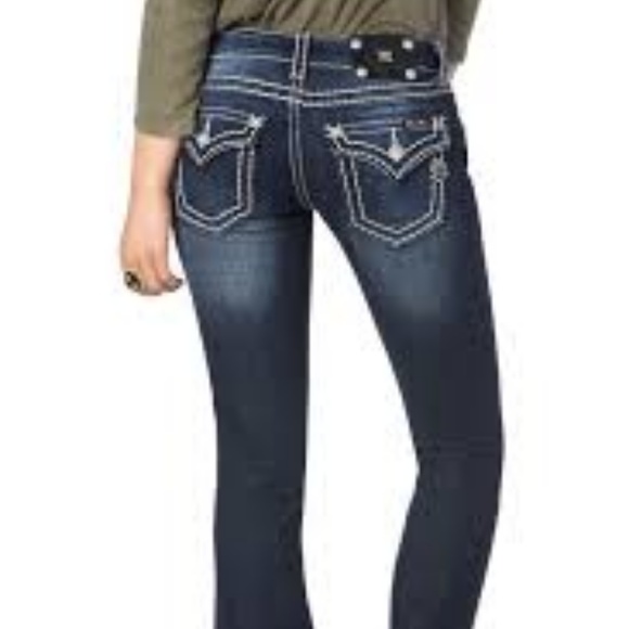 Miss Me Denim - Miss Me Dark Wash Boot Cut Jeans 25   27.5